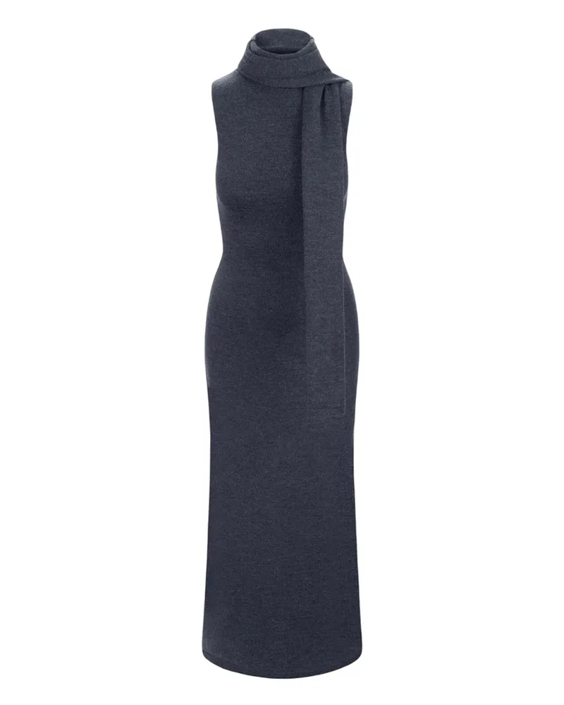 STAUD Canal Midikleid in Anthrazit Char