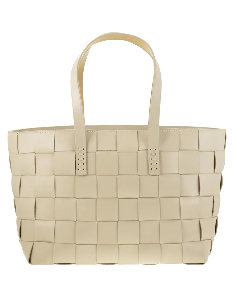 Dragon Japan Tote gewebte Ledertasche Pearl