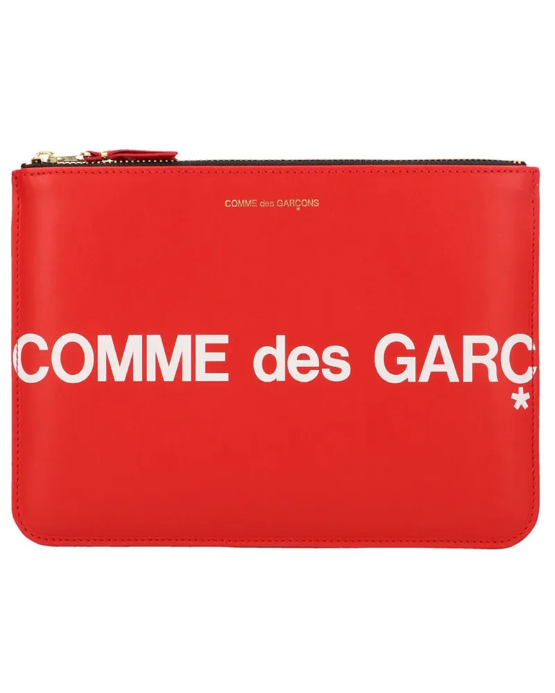 Comme des Garçons Comme des Garçons Brieftasche 'riesiger Logo' Brieftasche Red