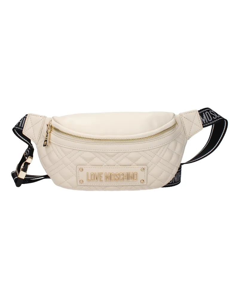 Moschino Damens Rucksäcke und Geldbörsen Polyurethan Beige/Elfenbein -