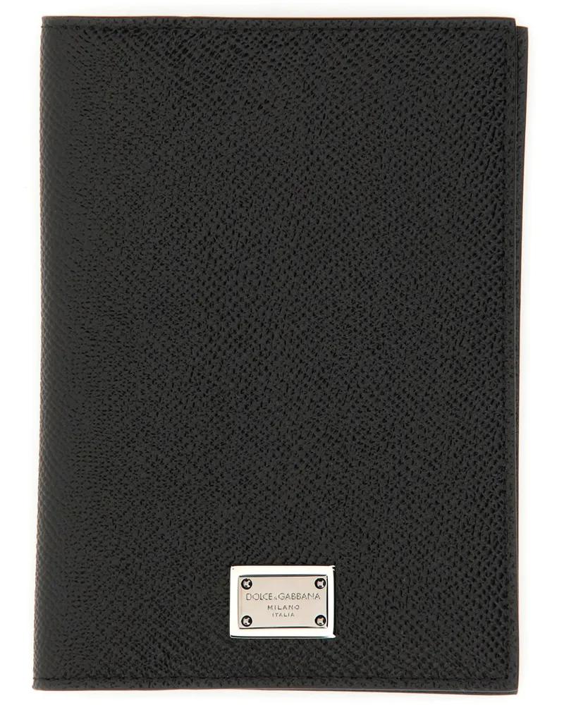 Dolce & Gabbana Lederpasshalter Black