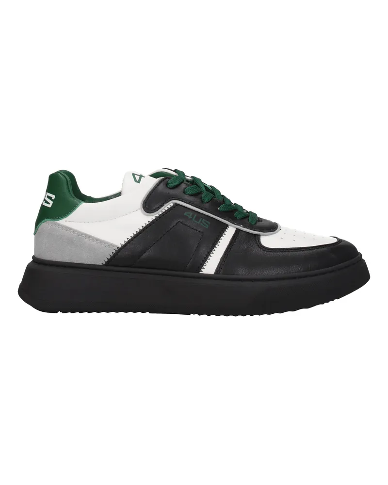 Cesare Paciotti Sneakers 4us Herrens Leder Schwarz/Quarz -