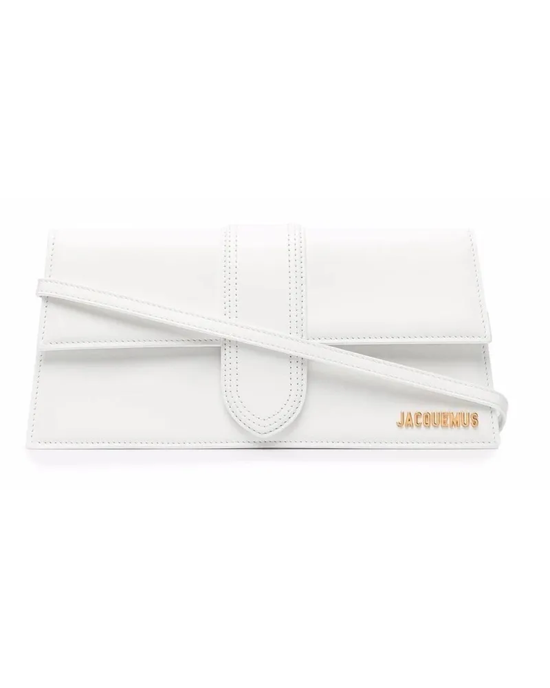 Jacquemus Le Bambino Long Leder Umhängetasche White