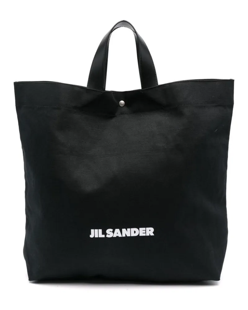 Jil Sander Logo Drucktasche Tasche Black