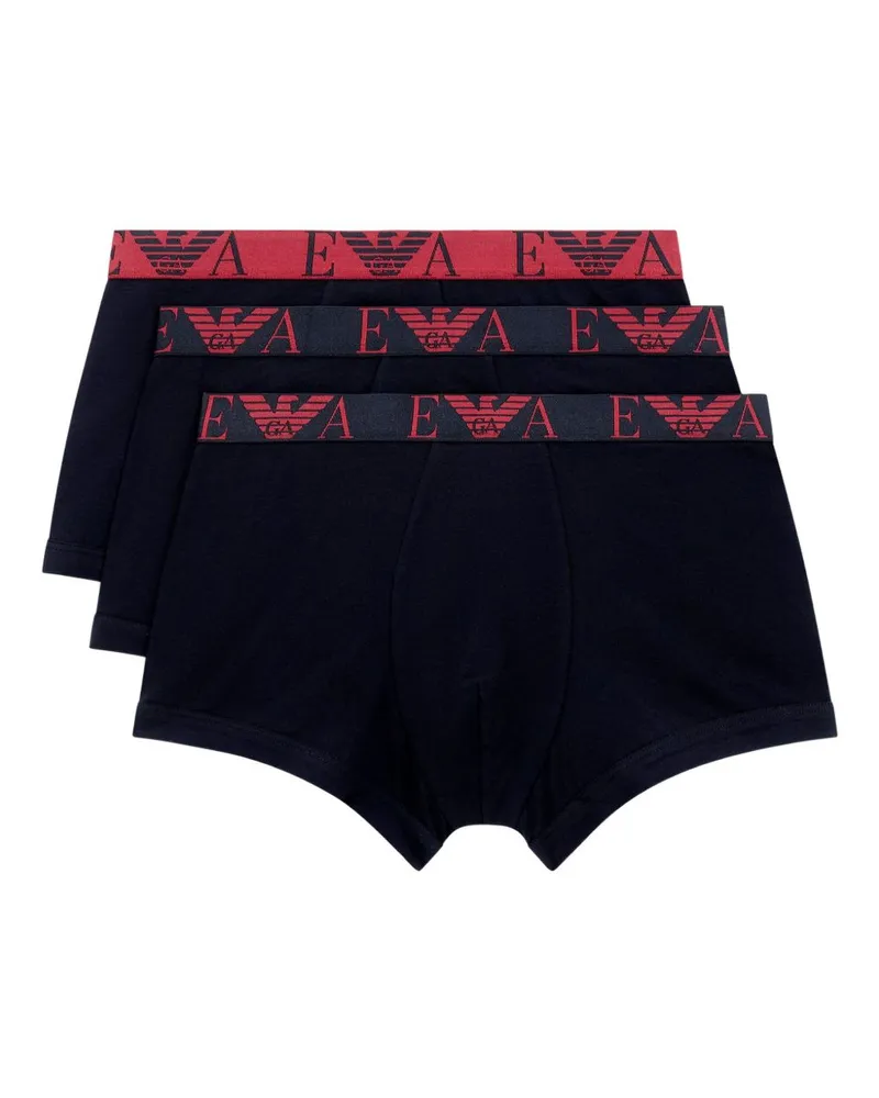 Emporio Armani Logo-Boxershorts im 3er-Pack Black