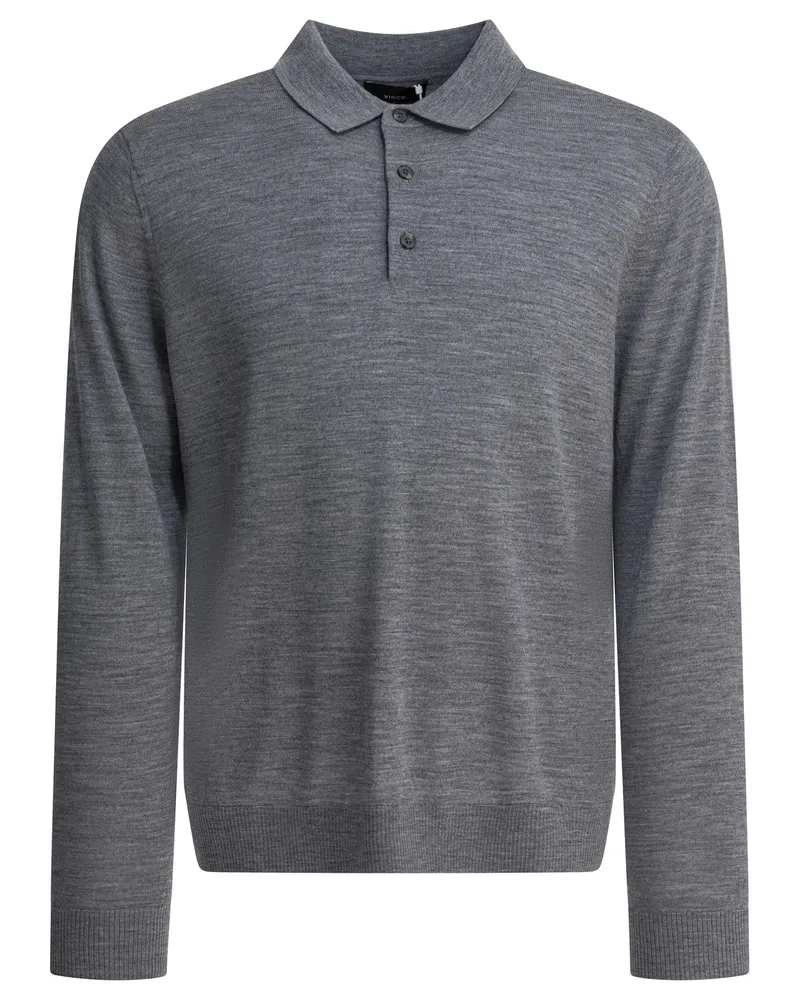 Vince Poloshirt aus Merinowolle Grey
