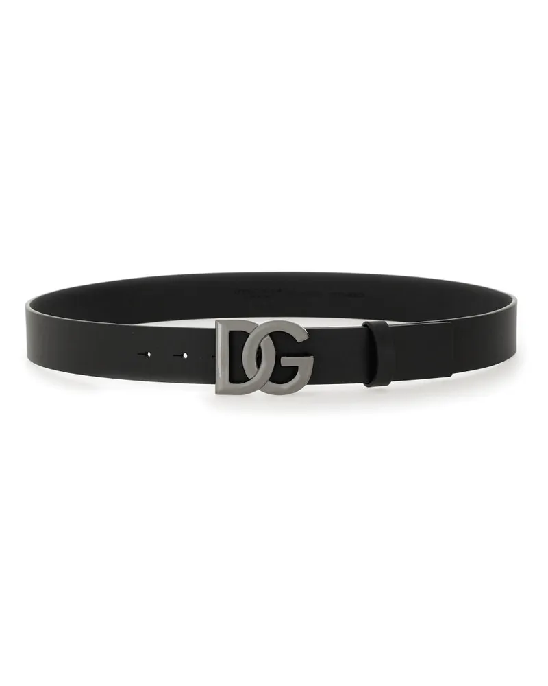 Dolce & Gabbana Ledergürtel Black
