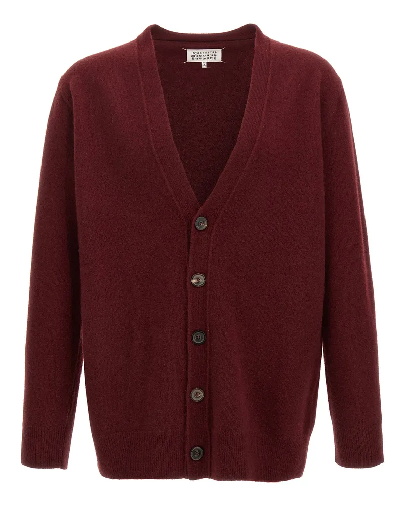 Maison Margiela Wool Cardigan Bordeaux