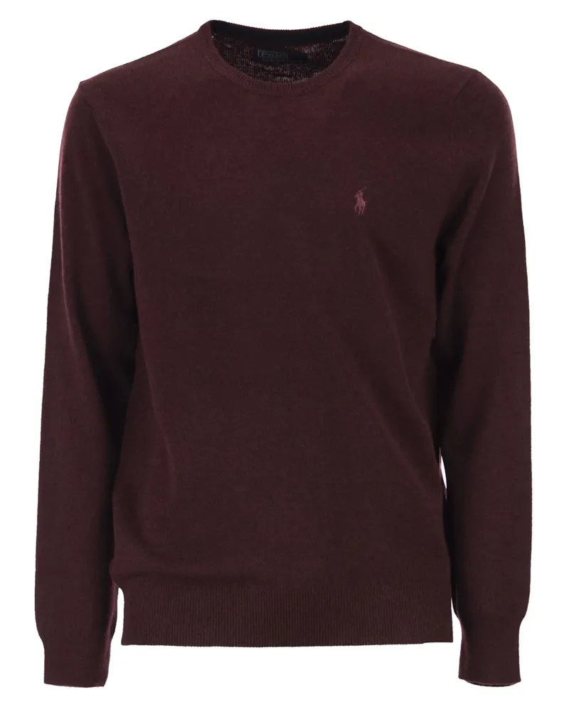 Ralph Lauren Wollpullover mit Rundhalsausschnitt Bordeaux
