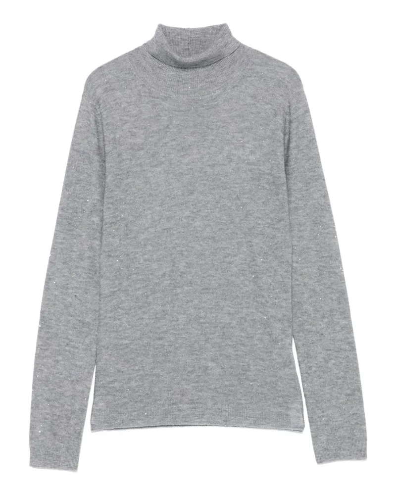 Fabiana Filippi Wolle Rollkragenpullover Pullover Grey