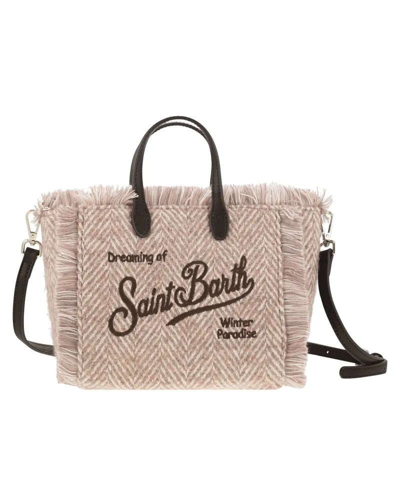 MC2 Saint Barth Mini Vanity Bag mit Pony und gestickten Logo Pink