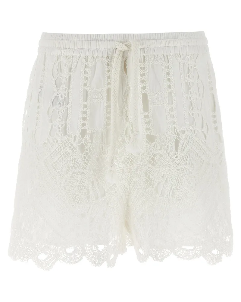 Pinko Macramé Shorts White