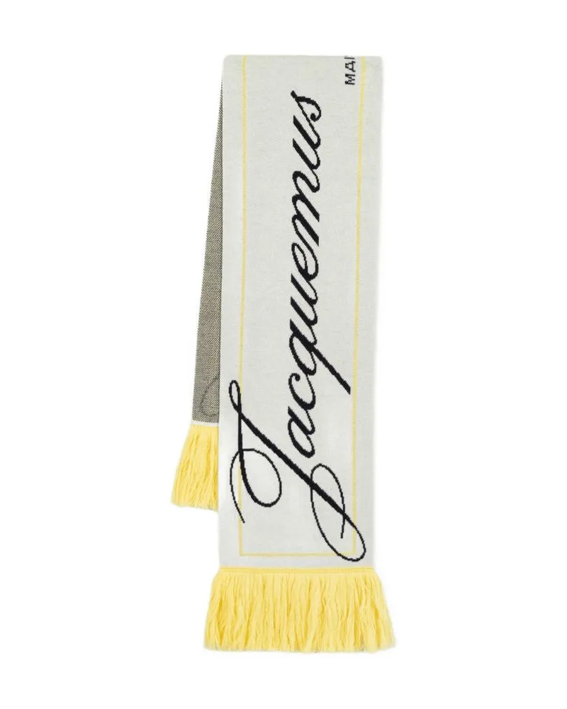Jacquemus L'Echarpe Liga Schal  Wolle Gelb Gelb