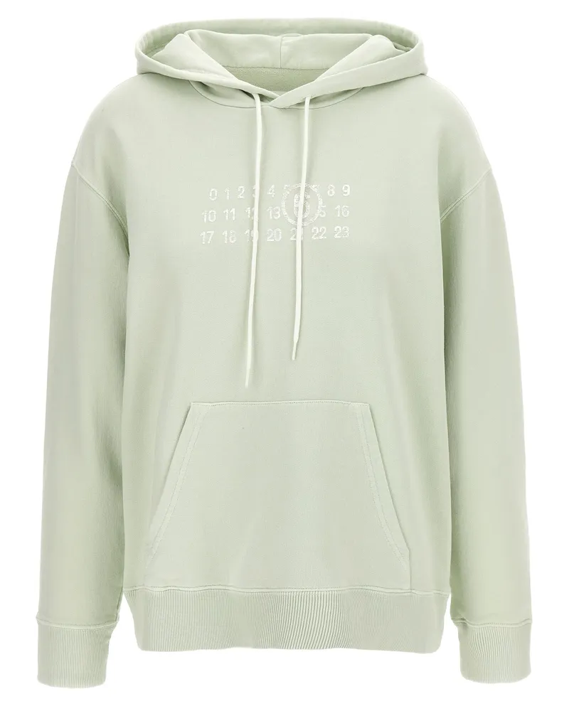 Maison Margiela numerischer Signature MM6' Hoodie Green