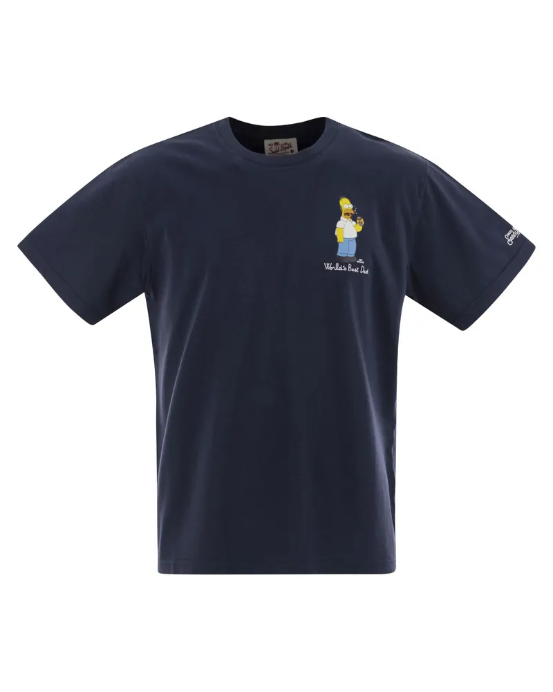MC2 Saint Barth T -Shirt mit Brustdruck Blue