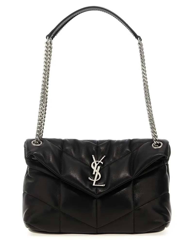 Saint Laurent Puffer Lou Lou“ Umhängetasche Black