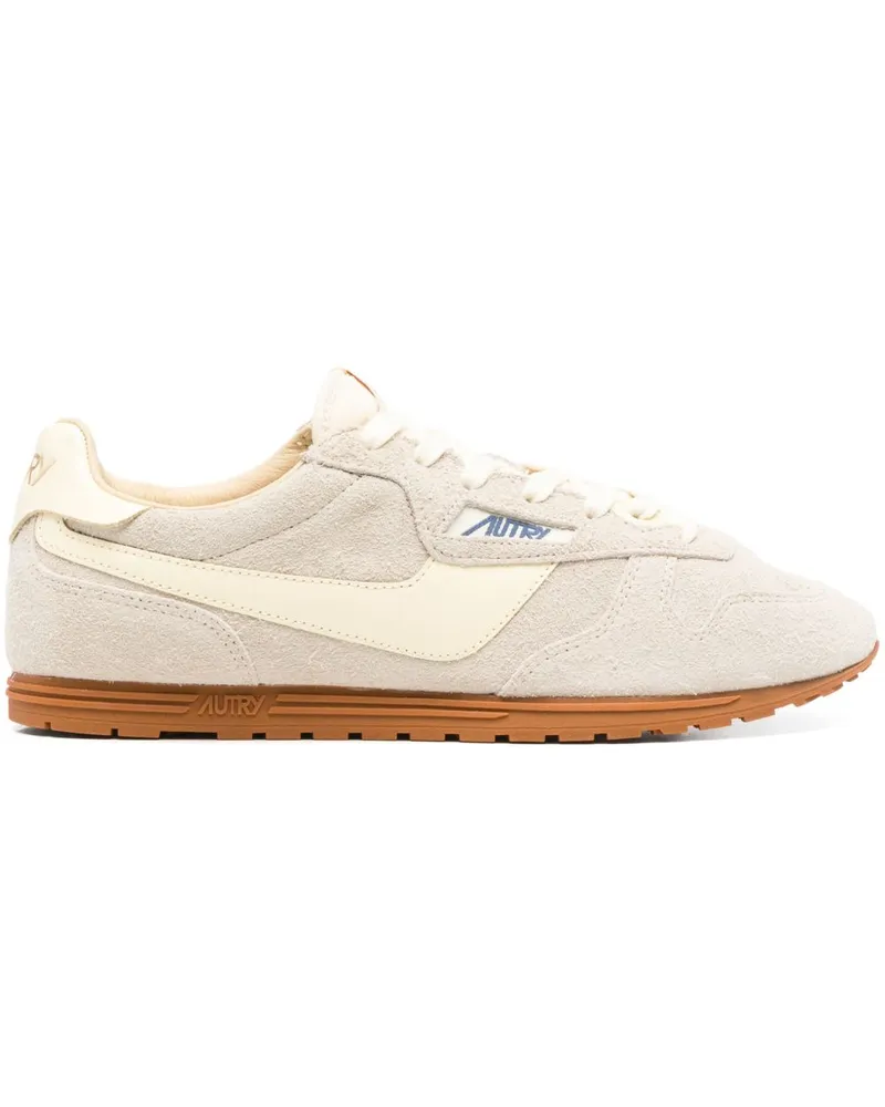 AUTRY Windspin niedriger Leder -Turnschuhe Beige
