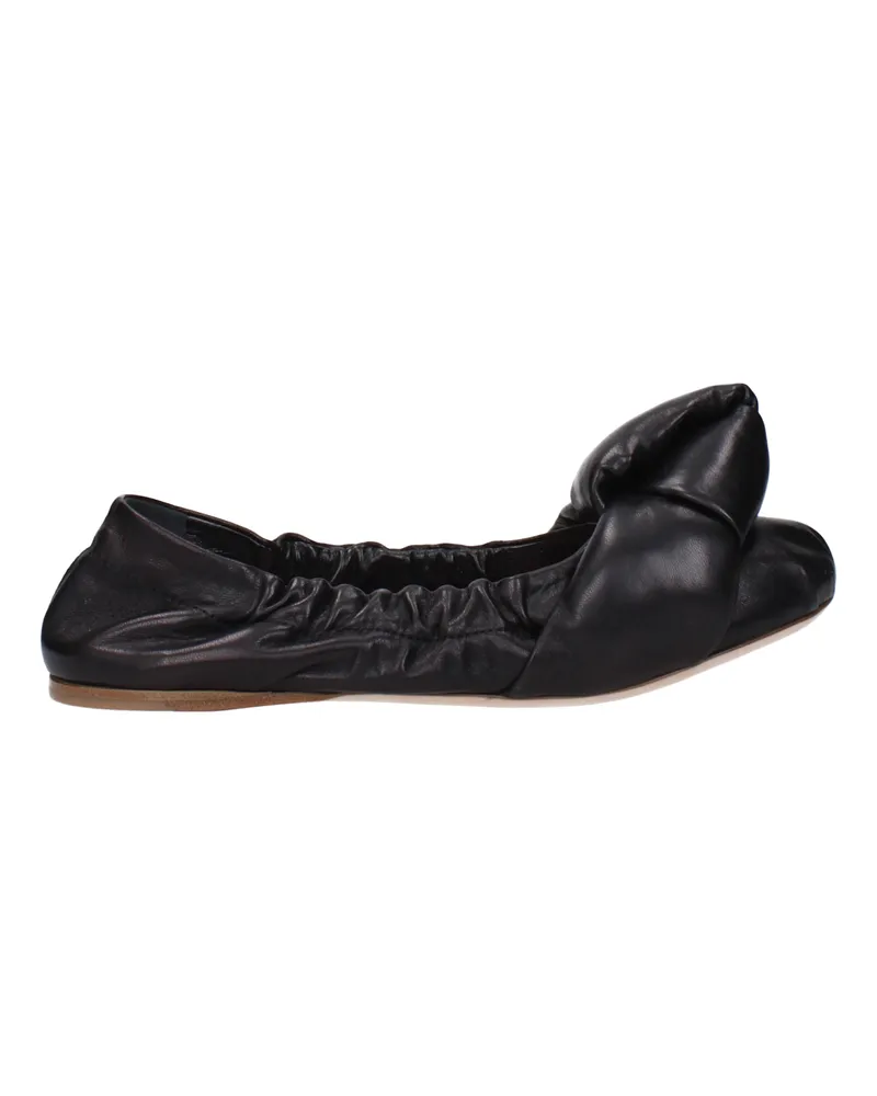Miu Miu Damens Ballerinas aus Leder in Schwarz -