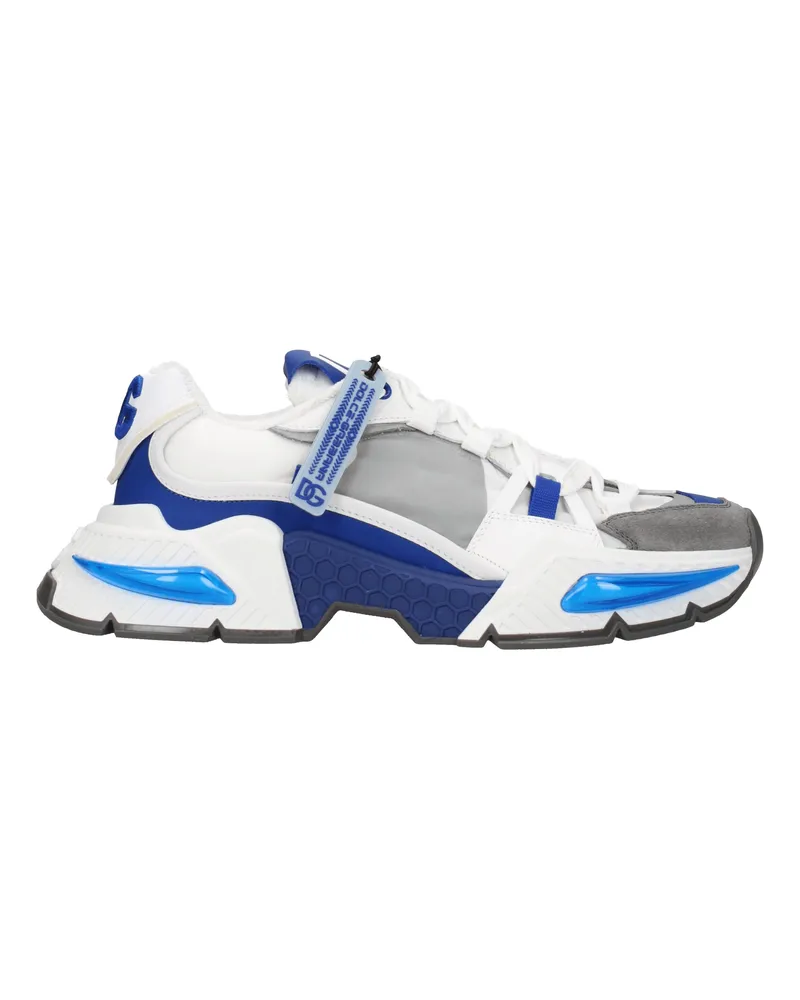 Dolce & Gabbana Sneakers Männer Stoff Weiß/Blau Elektrik -