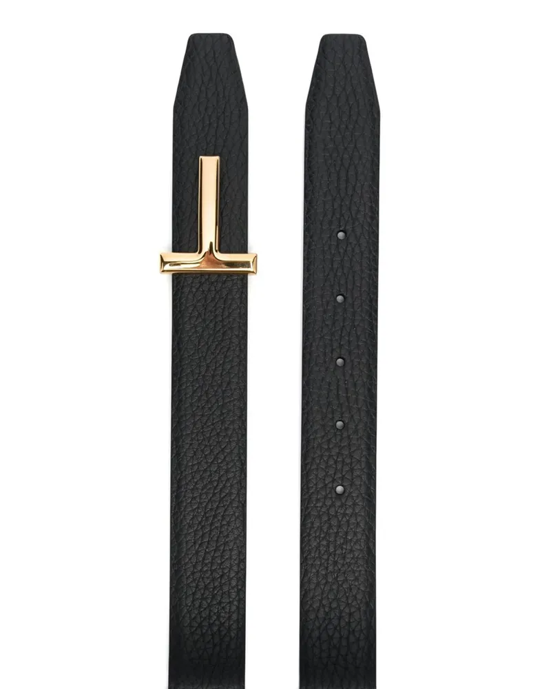 Tom Ford Gürtel mit Logo -Plaque Grey