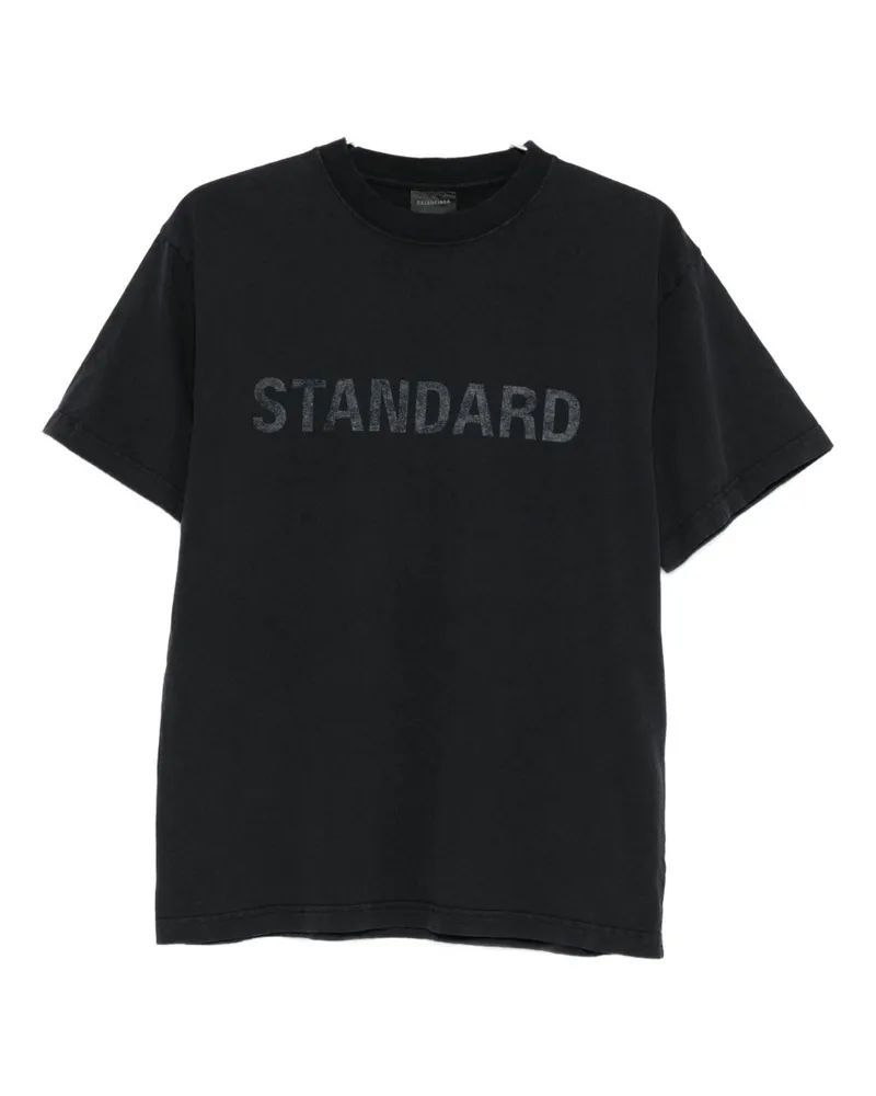 Balenciaga Standard Baumwoll -T -Shirt Black