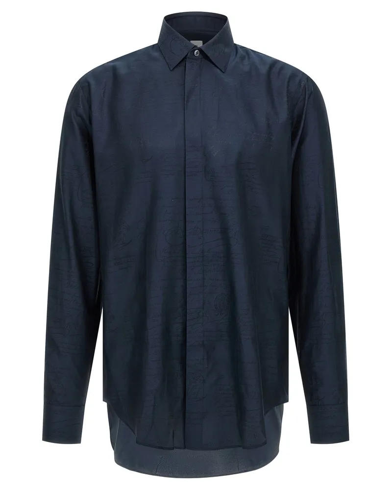 Berluti Scritto' Hemd Blue