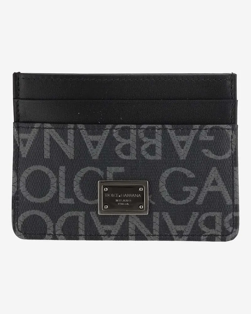 Dolce & Gabbana überzogener Jacquard -Kartenhalter Schwarz