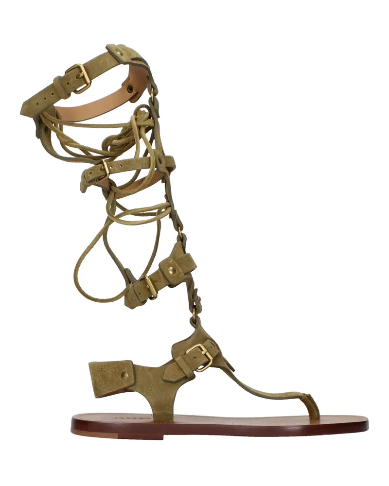 Isabel Marant Damens Flip-Flops aus Wildleder in Grau/Maulwurf -