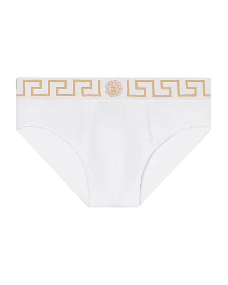 Versace Slip mit Griechisch White