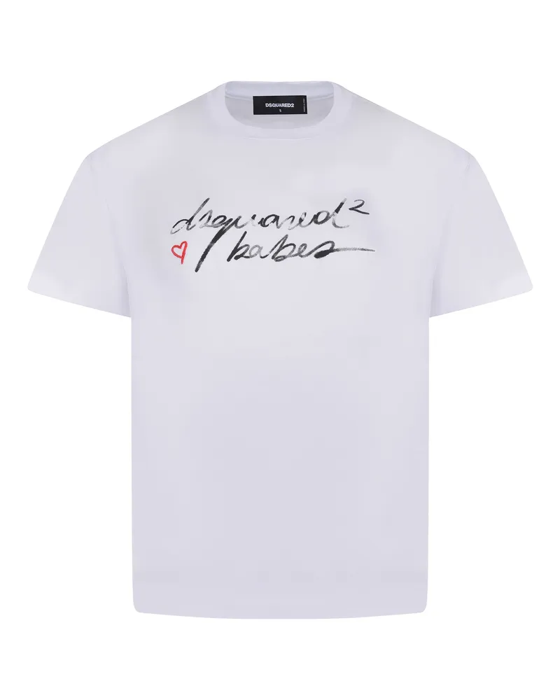 Dsquared2 T -Shirt aus Baumwolle White