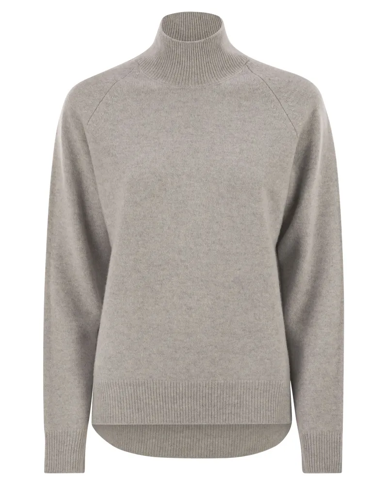 Peserico High Neck -Jumper mit Lurex Grey