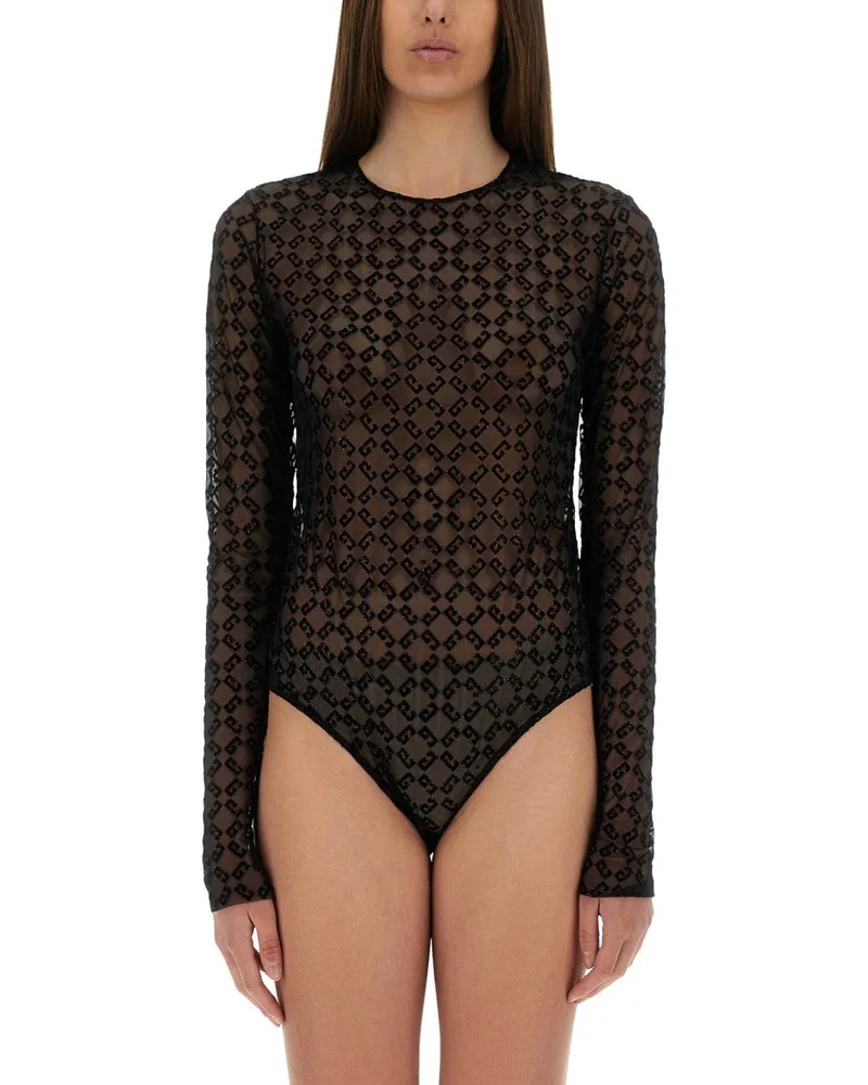 Givenchy Monogramm Tüllbodysuit Black