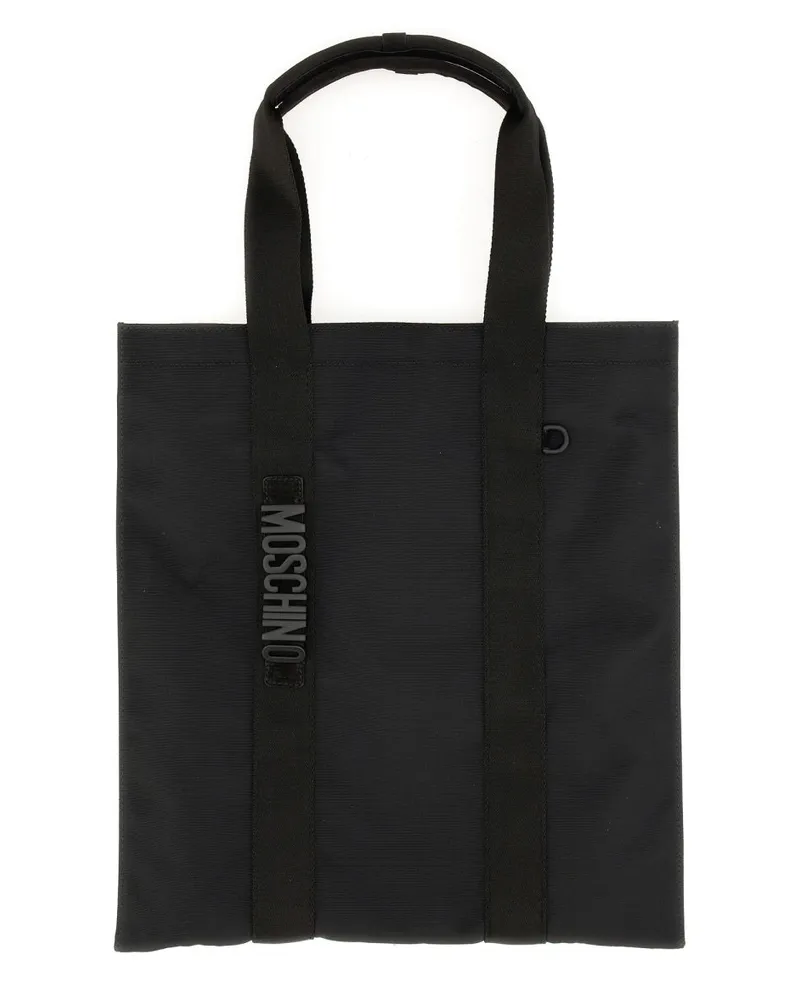 Moschino Einkaufstasche mit Logo Black