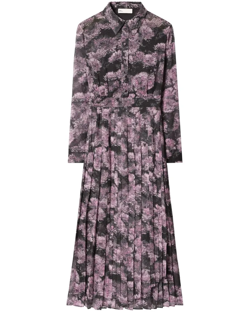 Tory Burch bedruckte Seide Maxikleid Pink