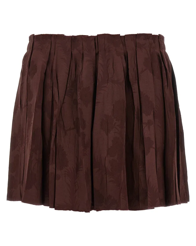 Etro Jacquard floral gemustertes Rock Bordeaux