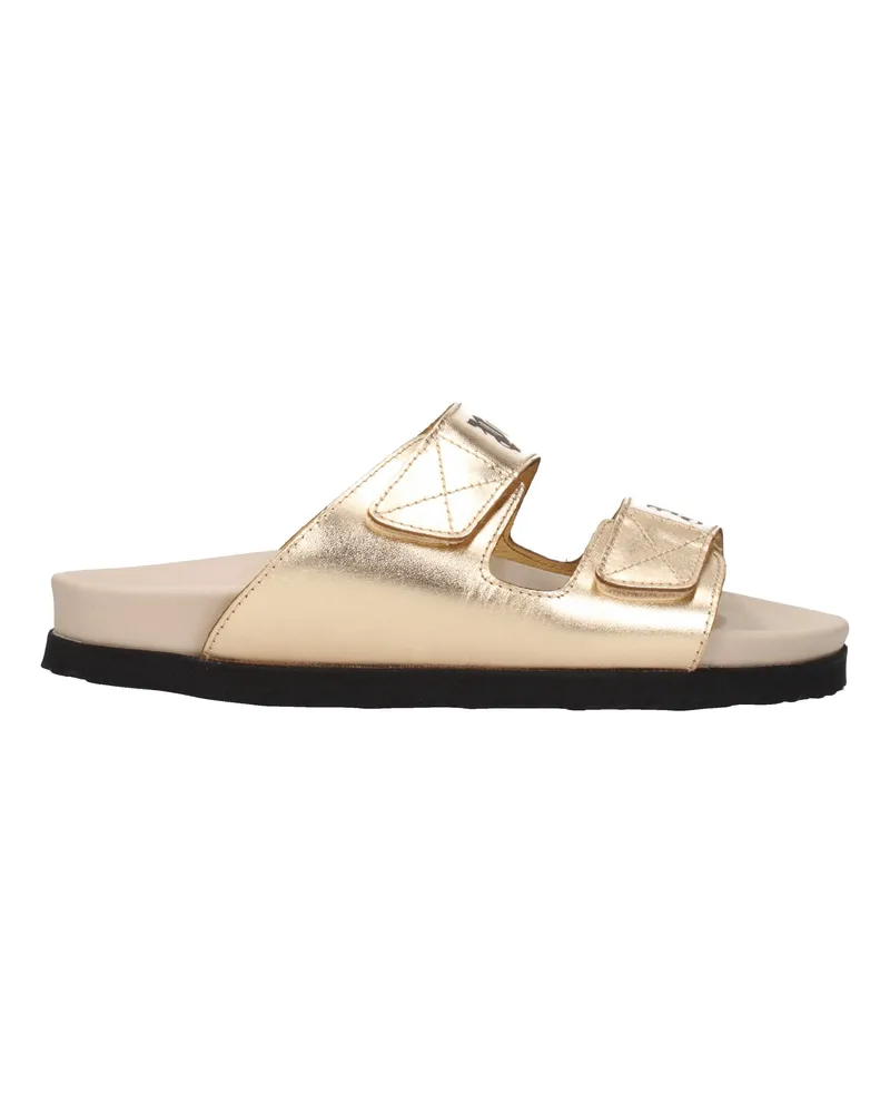 Palm Angels Hausschuhe und Hufe Frauen Leder Gold -