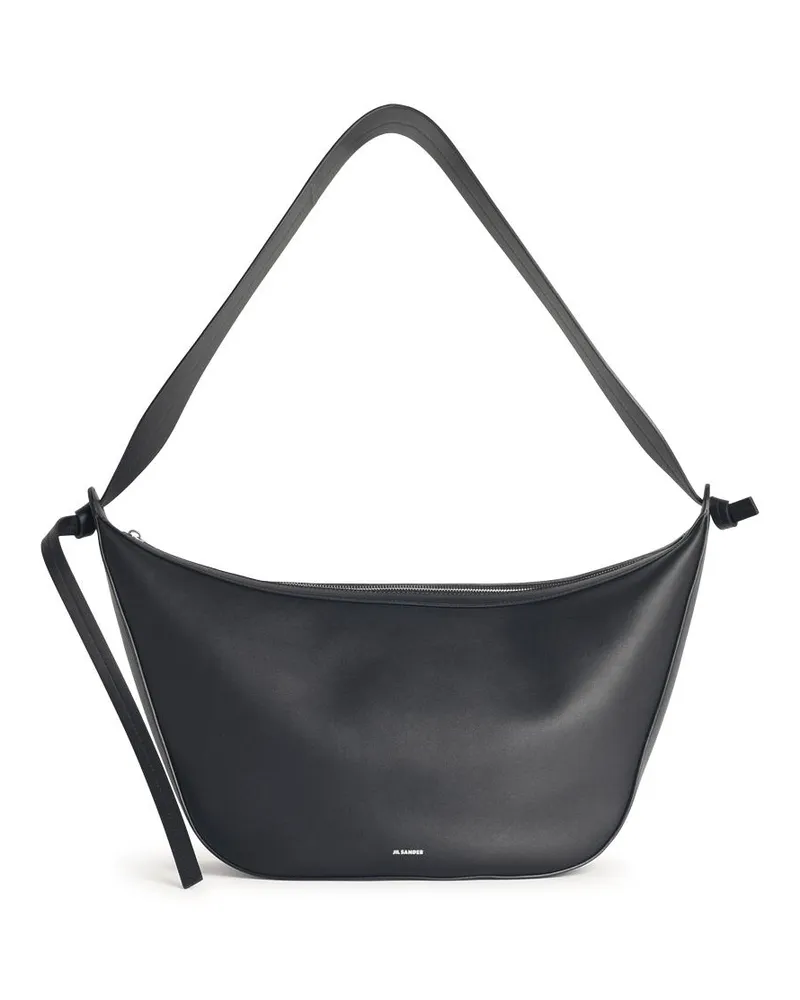 Jil Sander Knoten' schwarzer Lear -Tasche Black