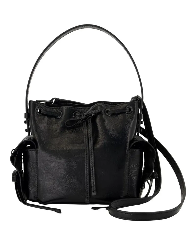 Acne Studios Multipocket Mini Crossbody  Leder schwarz Schwarz