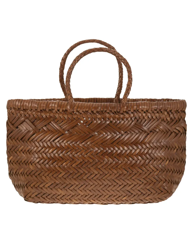 Dragon Dreisprung kleiner gewebter Ledertasche Leather
