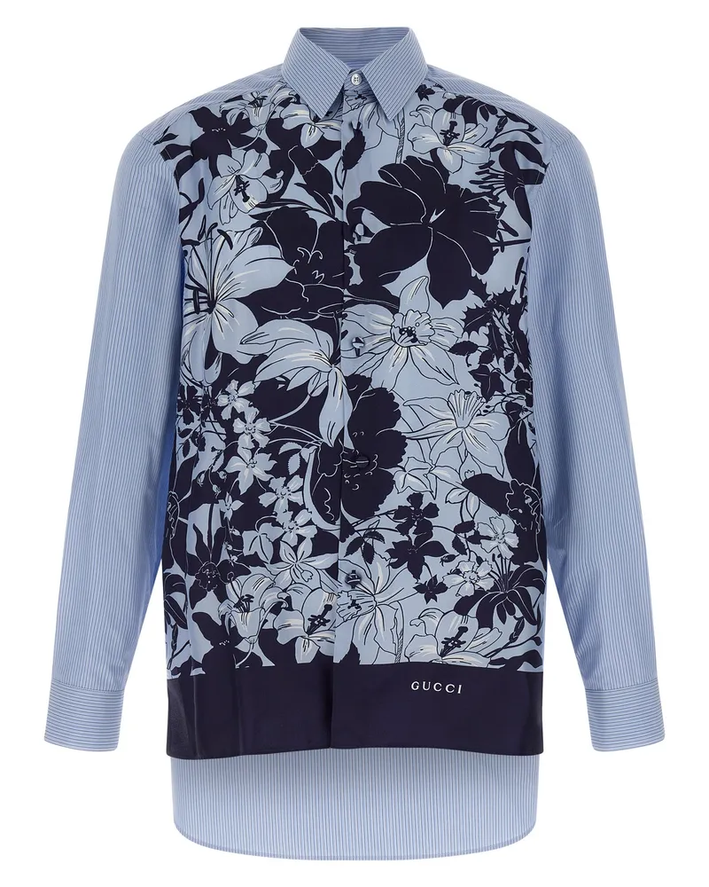 Gucci Blumen-Seidenhemd Light