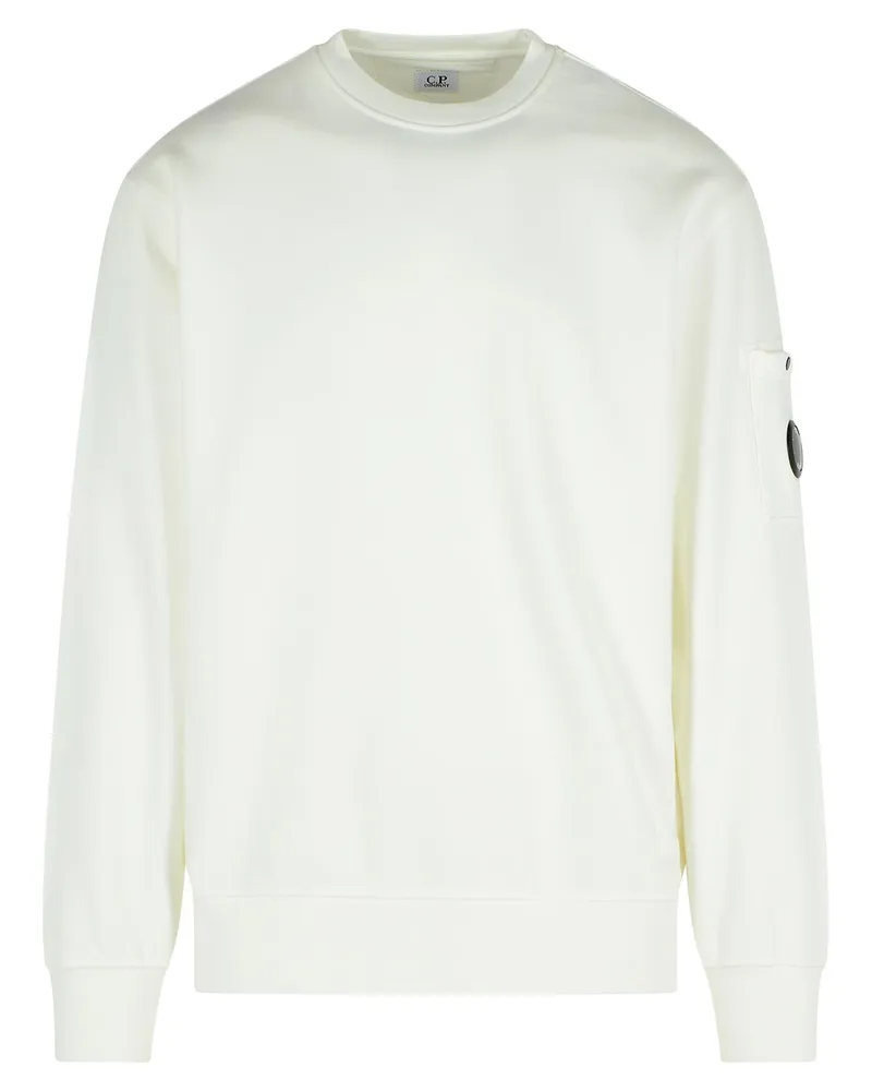 C.P. Company C.P. Firma White Cotton Sweatshirt White