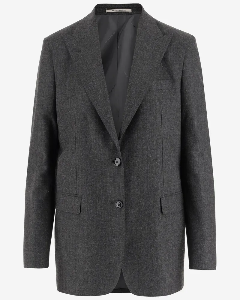 Tagliatore Single Breasted Jacke in Stretch Viskose -Mischung Grey