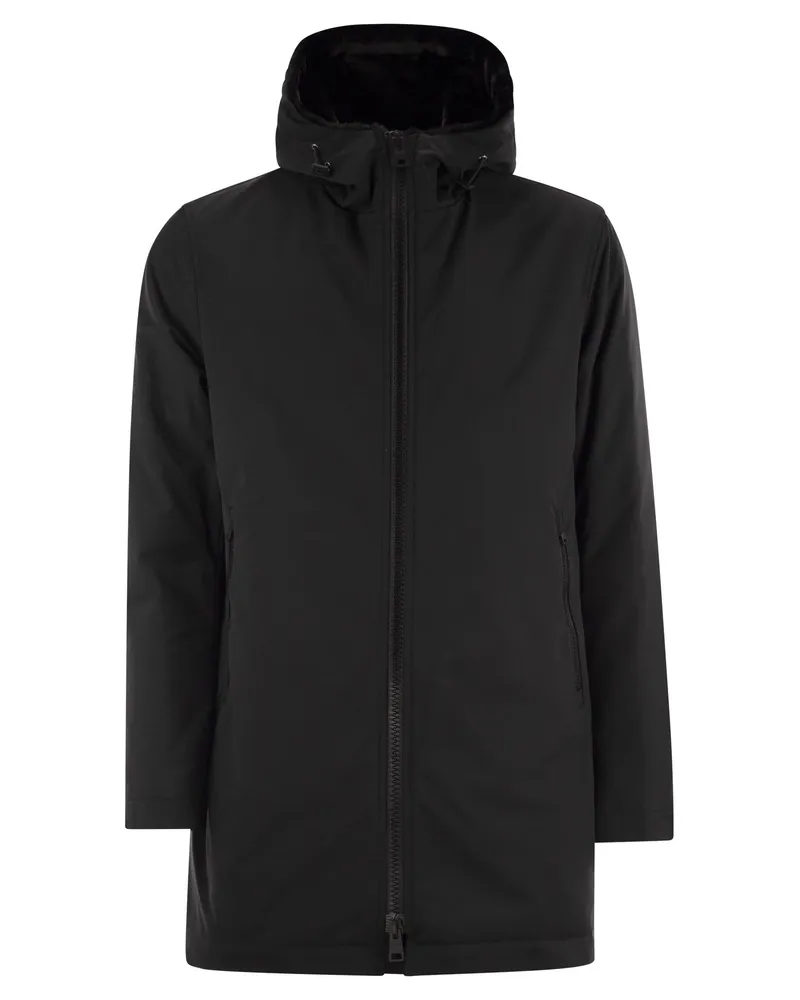 Herno Kapuzenparka mit Kapuzenparka Black