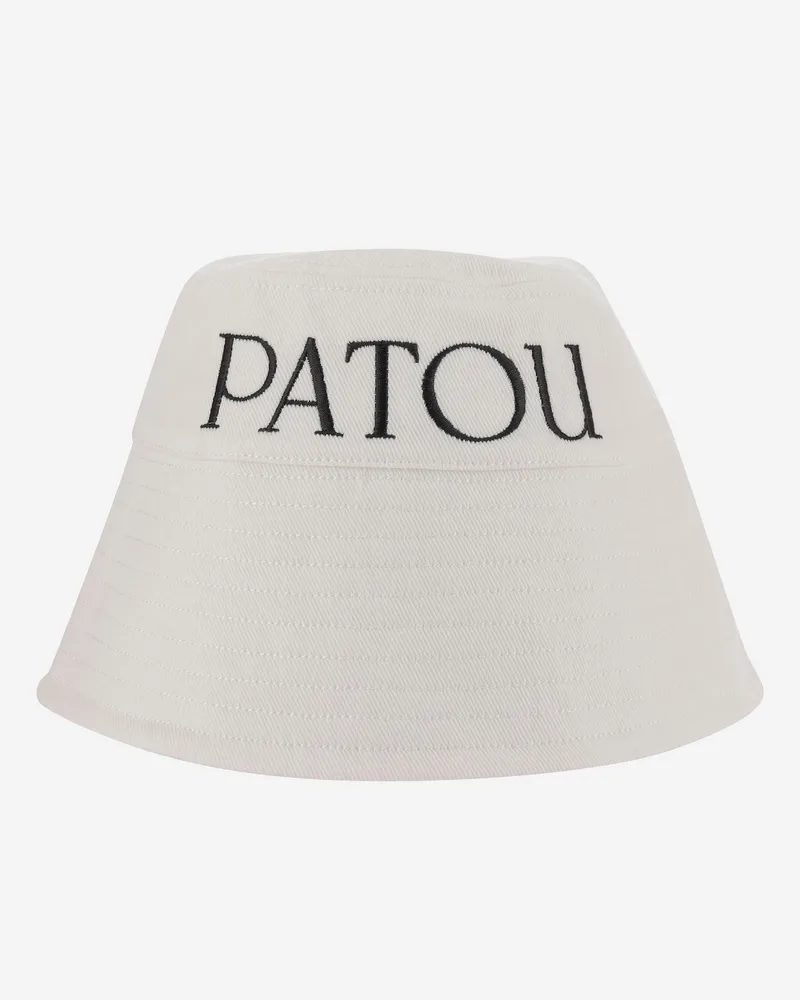 Patou Baumwollschaufelhut mit Logo White