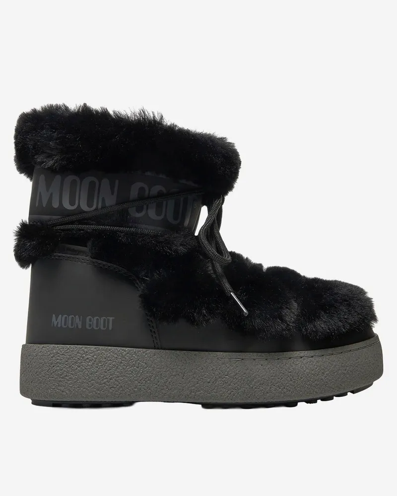 Moon Boot Ltrack Tube Faux Fur Ankle Boots Black