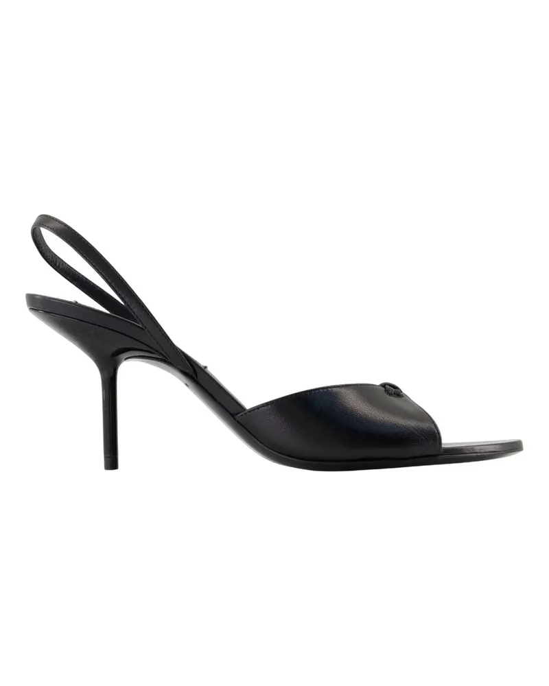 Victoria Beckham Nackte Sandalen  Leder schwarz Black