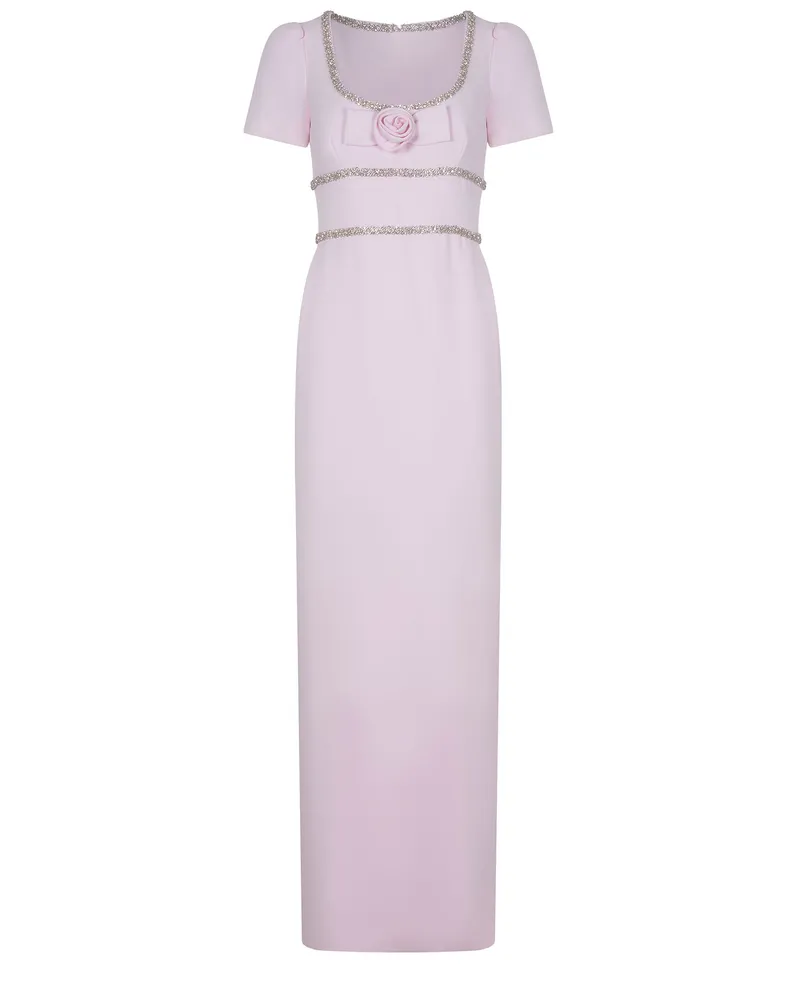 Self-Portrait Selbstporträtkleid aus Krepp Pink