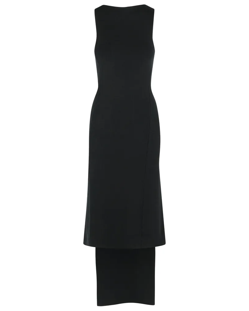 Courrèges Courreves 'schräge' Kleid in schwarze Viskose -Mischung Black