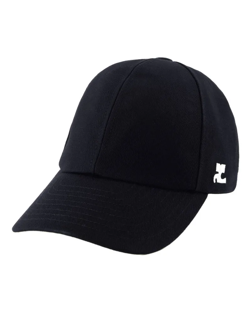 Courrèges Signature Cap Courreves Baumwollschwarz Schwarz