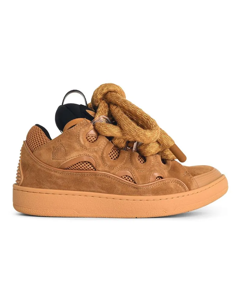 Lanvin Curb' Beige Lear Blend Sneakers Beige